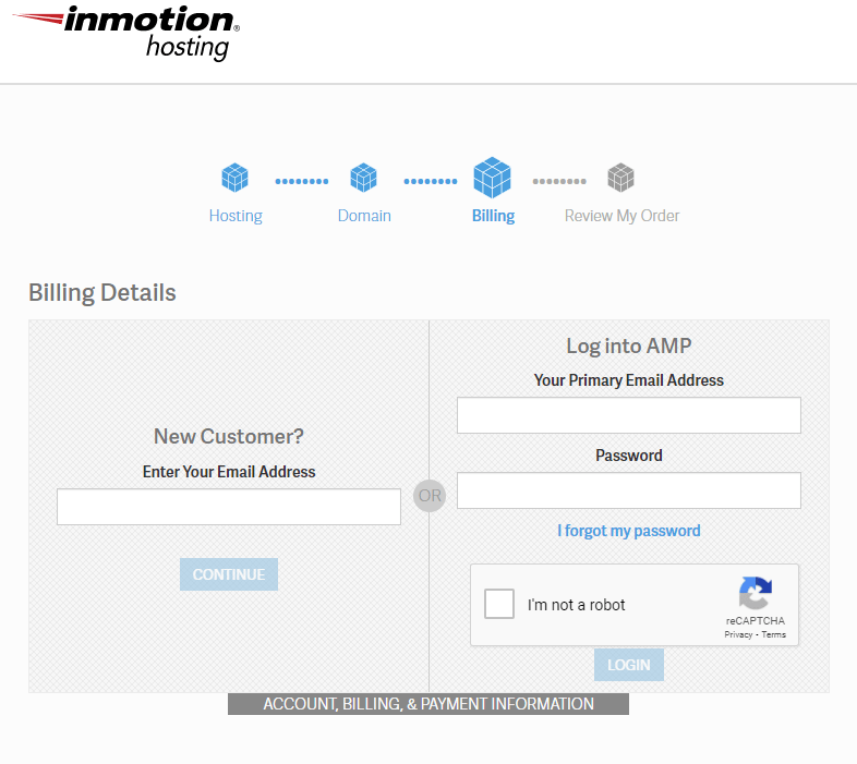 InMotion Hosting - Create A Account