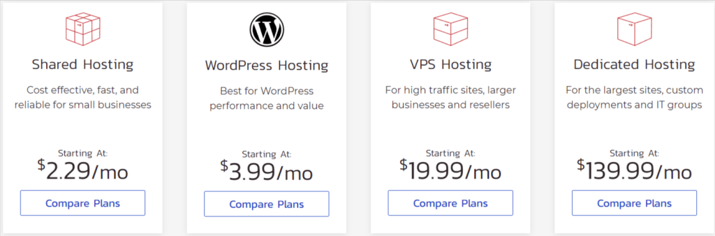 InMotion Hosting - Plans