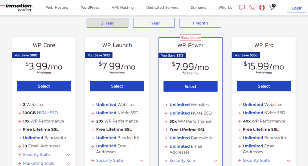 InMotion Hosting - WordPress Hosting Plans